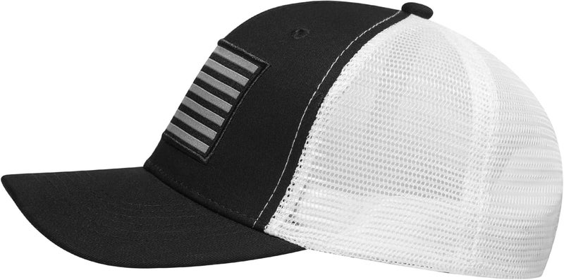 AURR American Flag Trucker Hat, Patriotic Baseball Cap for Men & Women, Breathable Mesh Adjustable Snapback, USA Flag Patch - Image 3